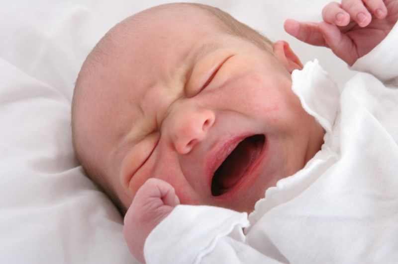 newborn baby crying
